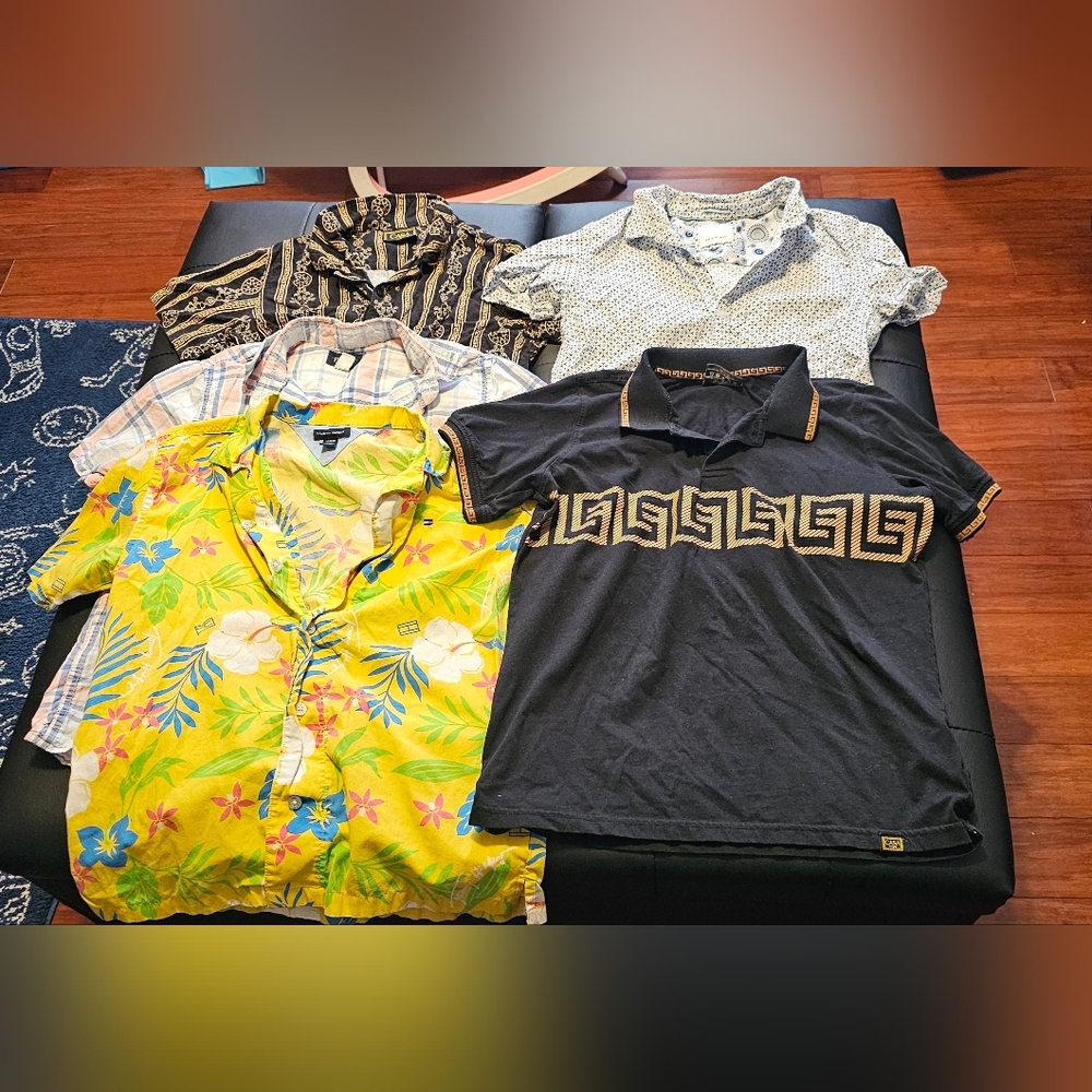 Boys large xl 12 14 16 polos and dress shirts tops lot bundle euc